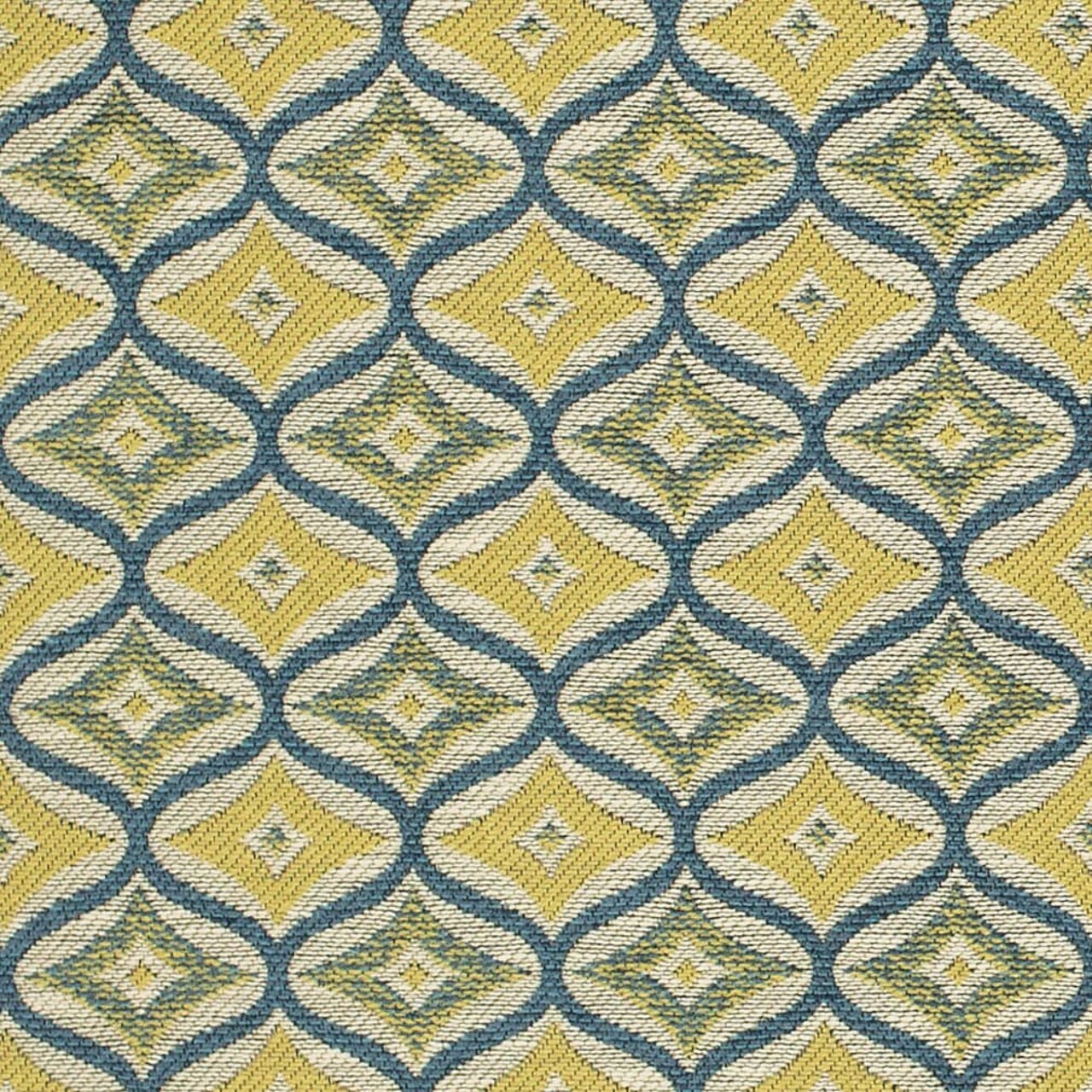Spring - Blue,green Abstract Geometric Upholstery Fabric 54 Inches"